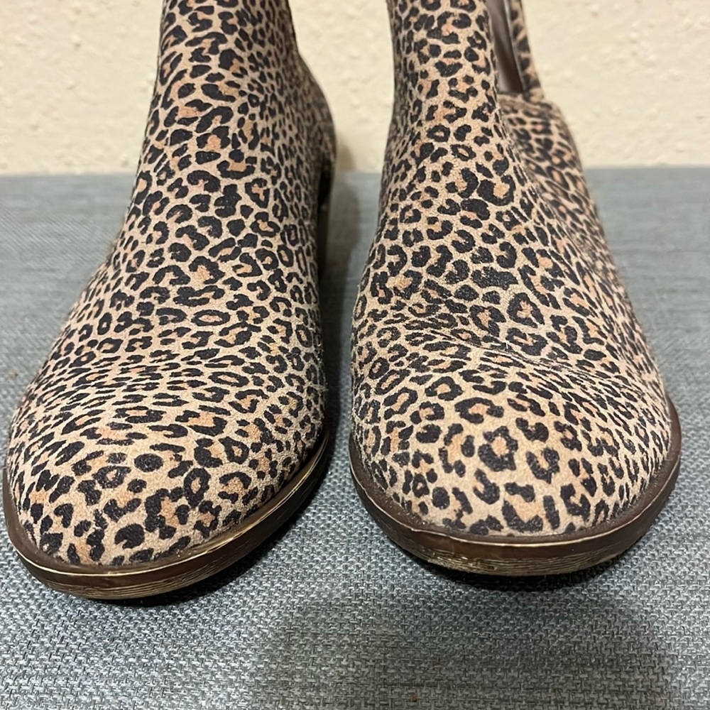Sz 6 Lucky Brand Baley 2 Leopard Split Shaft Ankle Boots - Picture 8 of 16